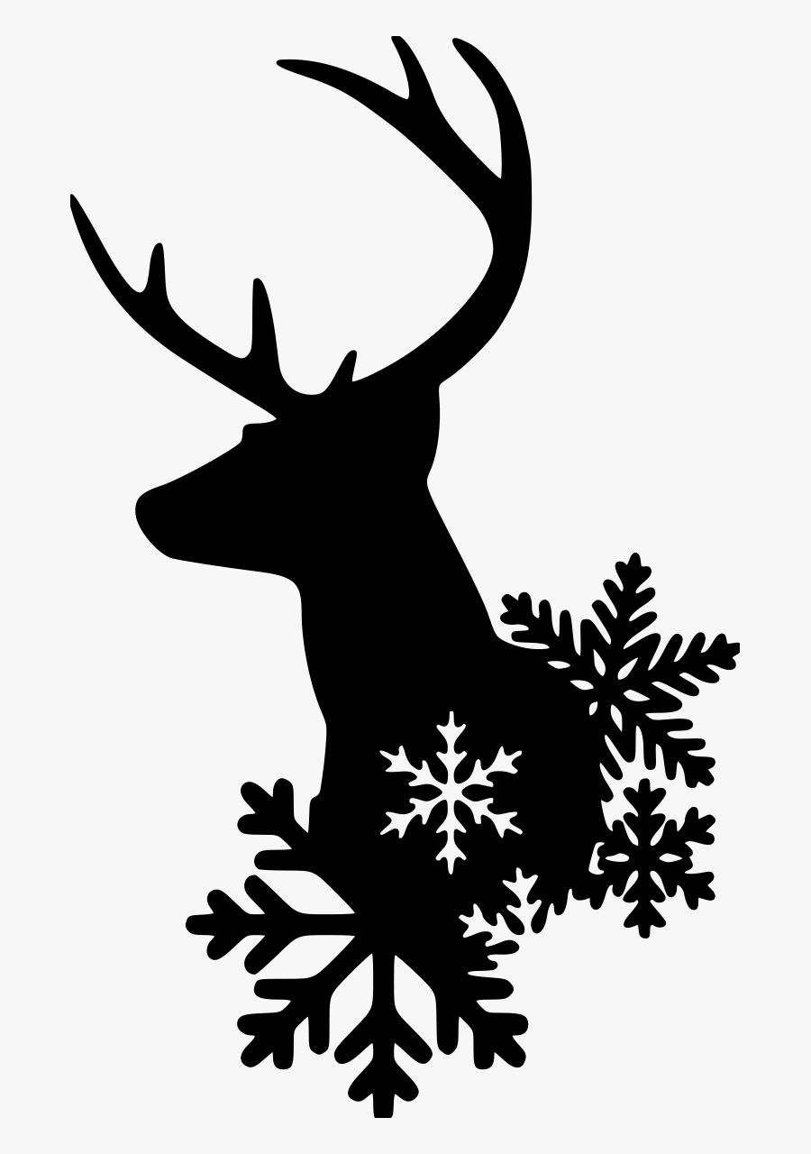 Transparent Reindeer Silhouette Png - Reindeer Silhouette Merry Christmas, Transparent Clipart