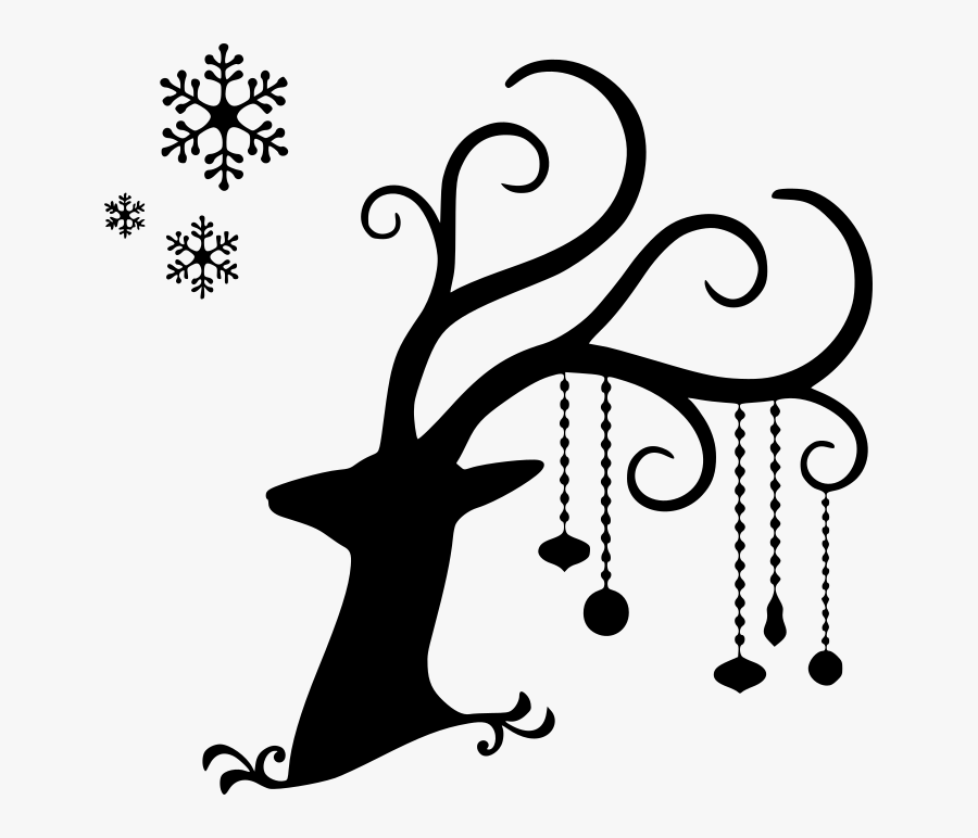 Transparent Reindeer Silhouette Clipart Black And White
