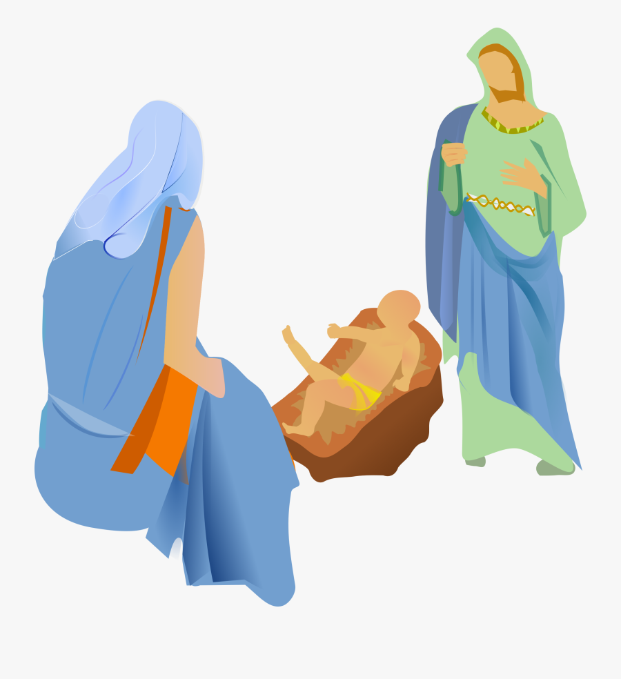 Fixed Big Image Png - Nativity With Christmas Tree Png, Transparent Clipart