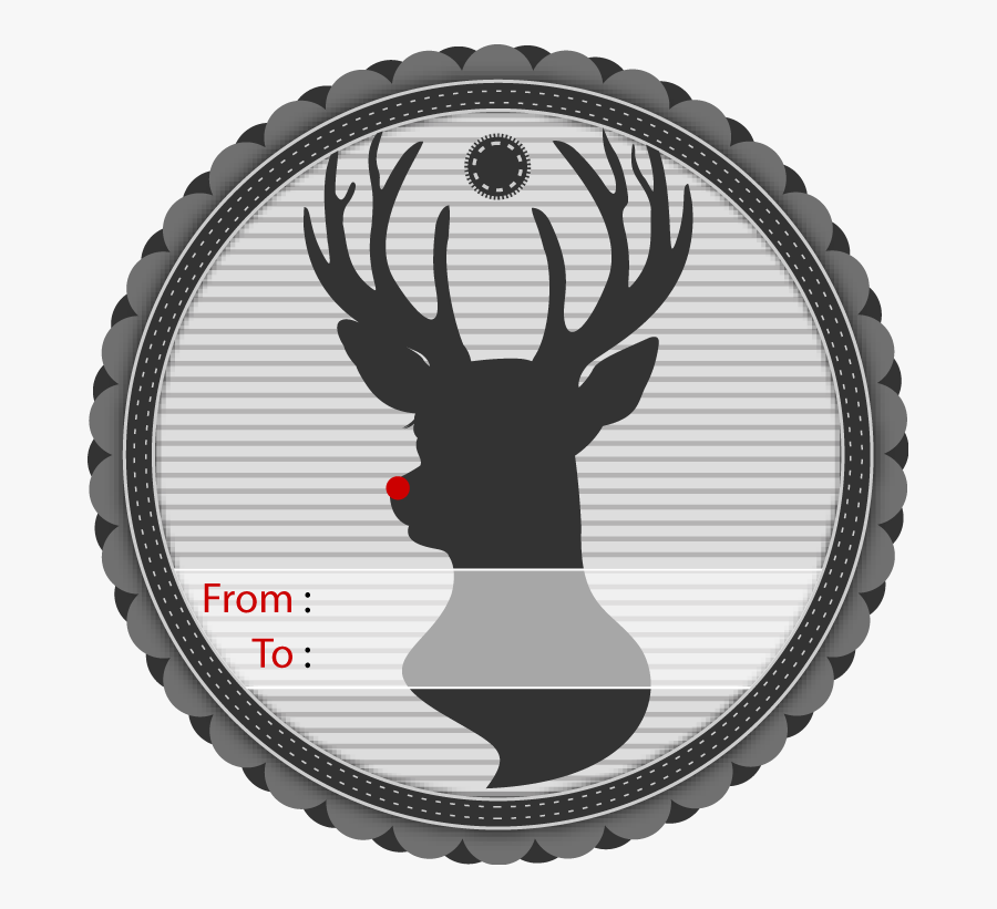 Christmas Gift Tags - Elk, Transparent Clipart