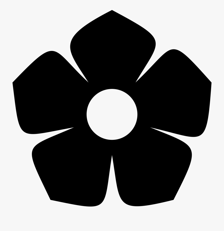 Clipart - Simple Flower Silhouette Clipart, Transparent Clipart