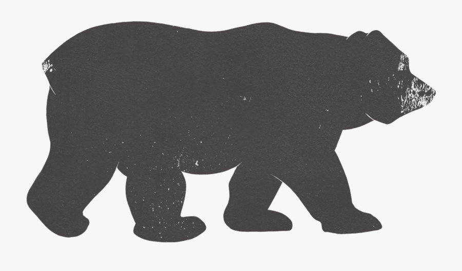 Bear Poster Design Silhouette Terrestrial Animal - American Black Bear, Transparent Clipart