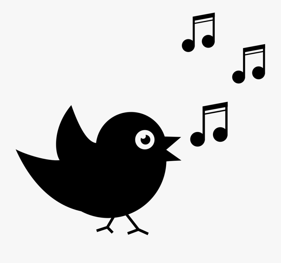 Bird With Musical Svg Png Icon Free Ⓒ - Bird Singing Icon Png, Transparent Clipart