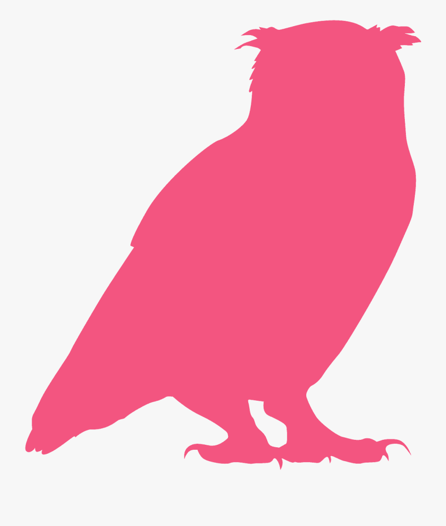 Blue Owl Silhouette, Transparent Clipart