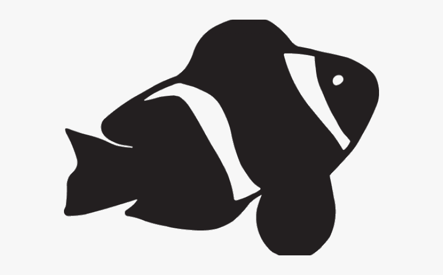 Tropical Fish Silhouette - Clown Fish Silhouette Clipart, Transparent Clipart