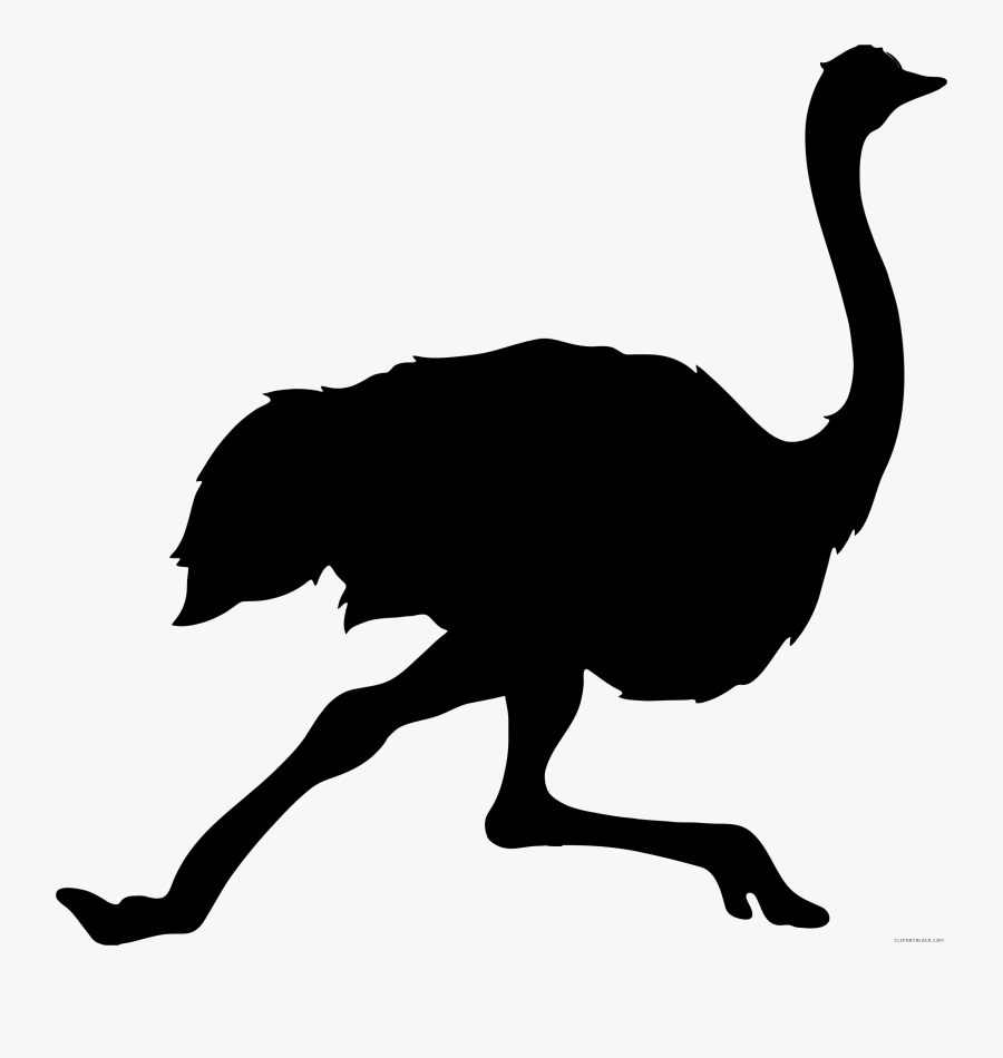 Common Ostrich Bird Tattoo Clip Art Silhouette Emu - Allegedly Ostrich, Transparent Clipart
