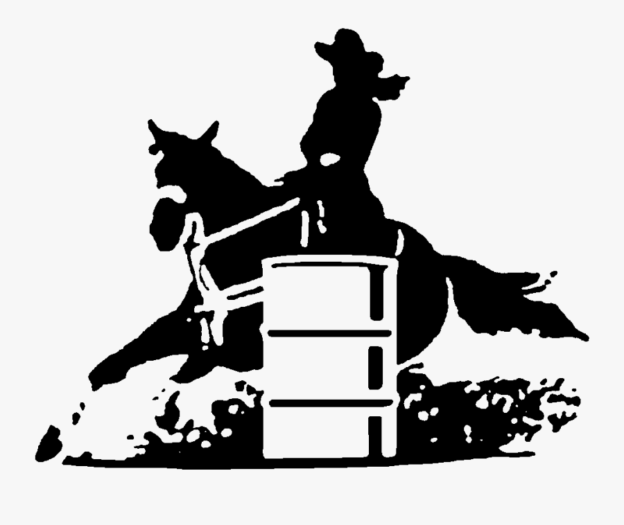 Transparent Horse Silhouette Png - Clip Art Barrel Racer, Transparent Clipart
