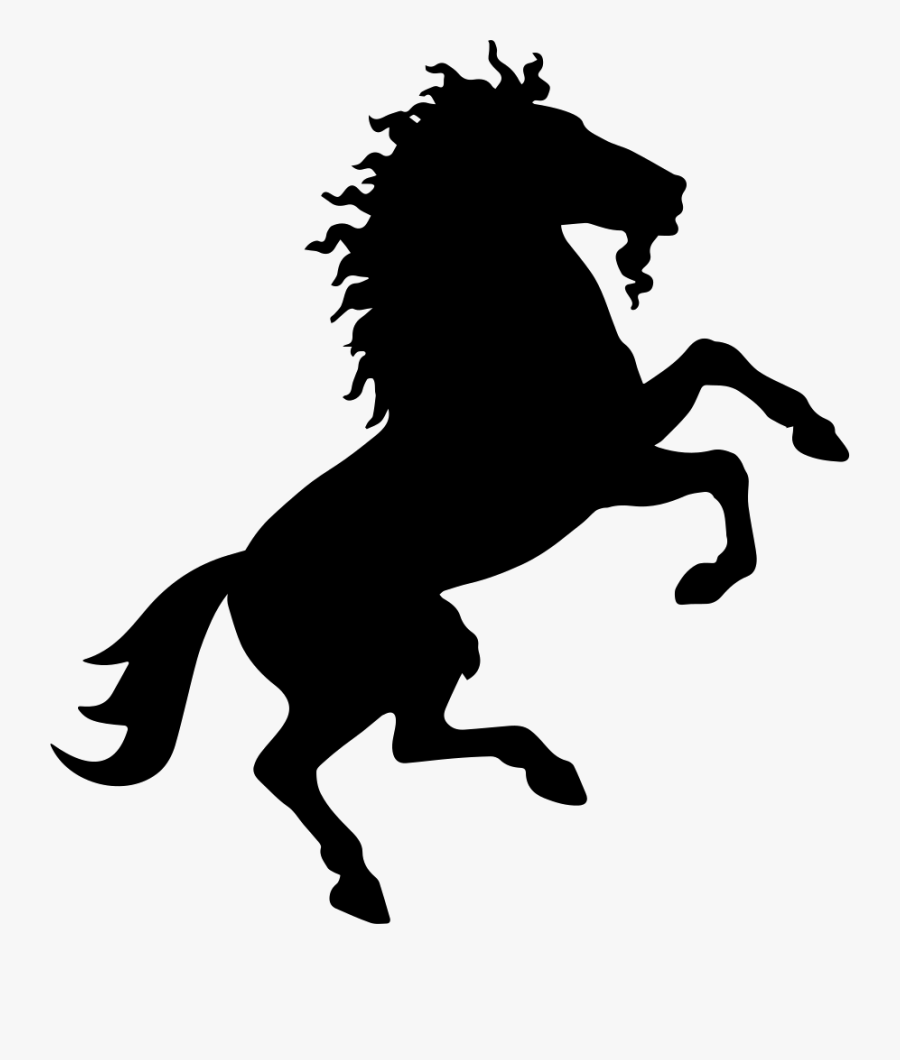 Horse Wild Black Shape On Back Paws Comments - Unicorn On Hind Legs, Transparent Clipart