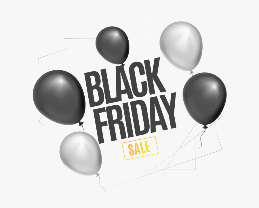 Black Friday Balloons Png Balloon- - Balloon, Transparent Clipart