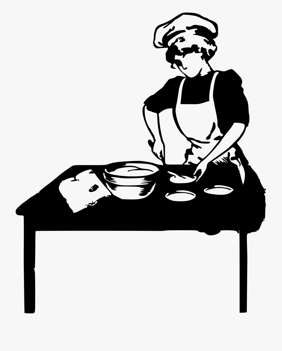 Transparent Baking Clipart - Women Is Cooking Clipart, Transparent Clipart
