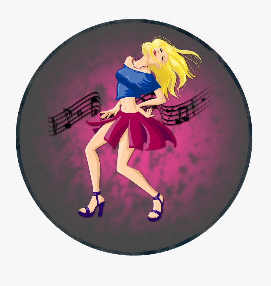 Dancing Girl Png - Music, Transparent Clipart