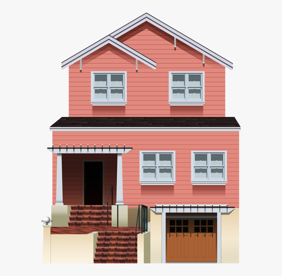 Big Pink House Clipart, Transparent Clipart