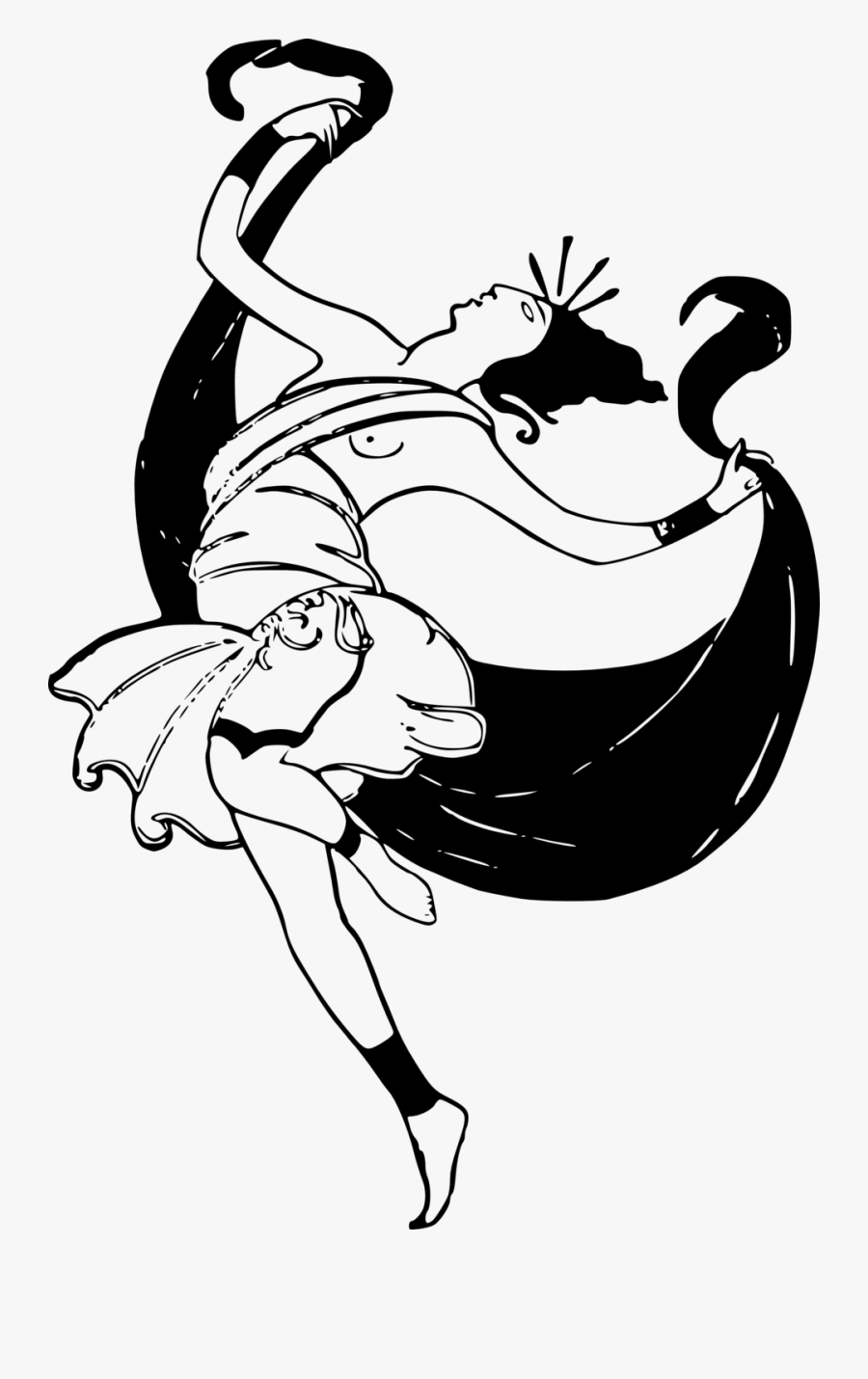 Dancing Lady - Bailarinas Salsa Para Dibujar, Transparent Clipart