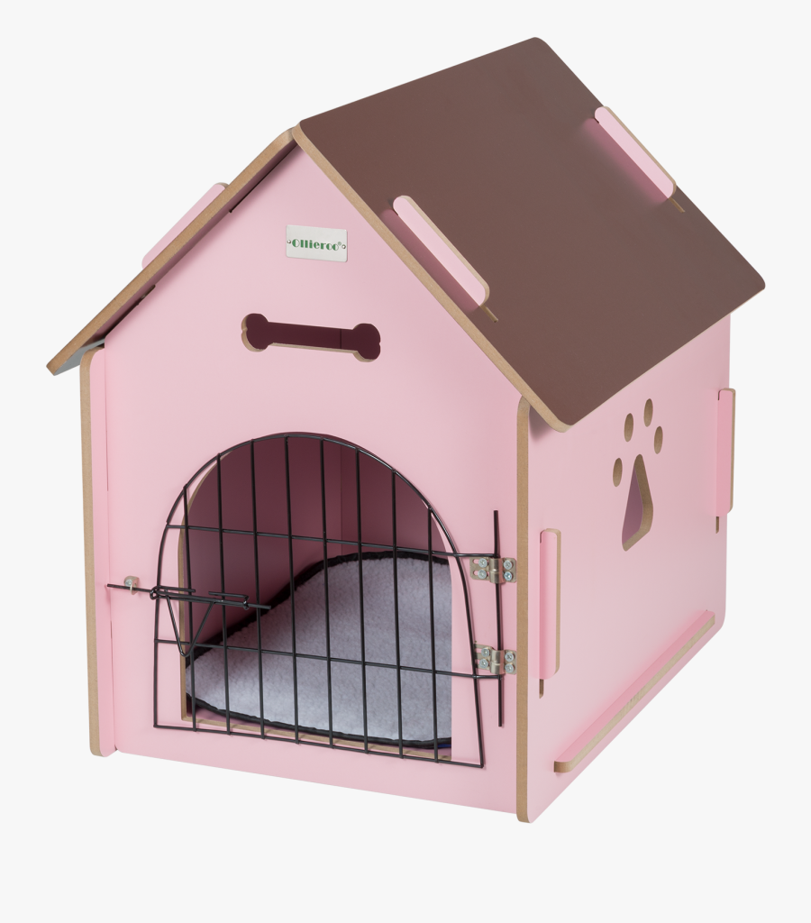 Allieroo Dog House Crate Wooden Kennel Indoor Condo - Pink Wooden Dog House, Transparent Clipart