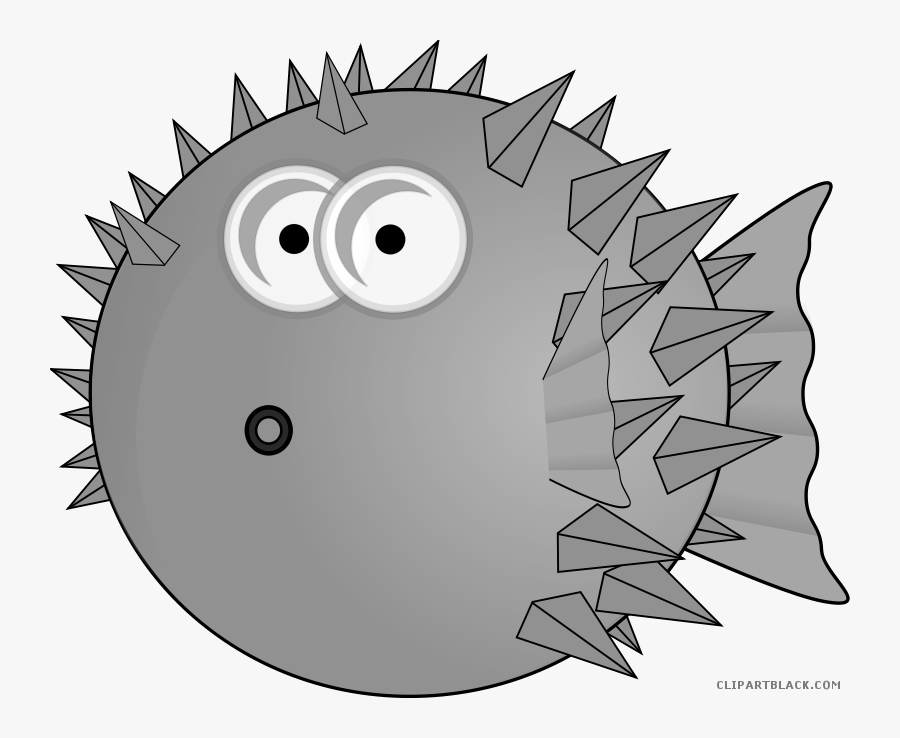 Transparent Fish Clipart Black And White - Endangered Puffer Fish, Transparent Clipart