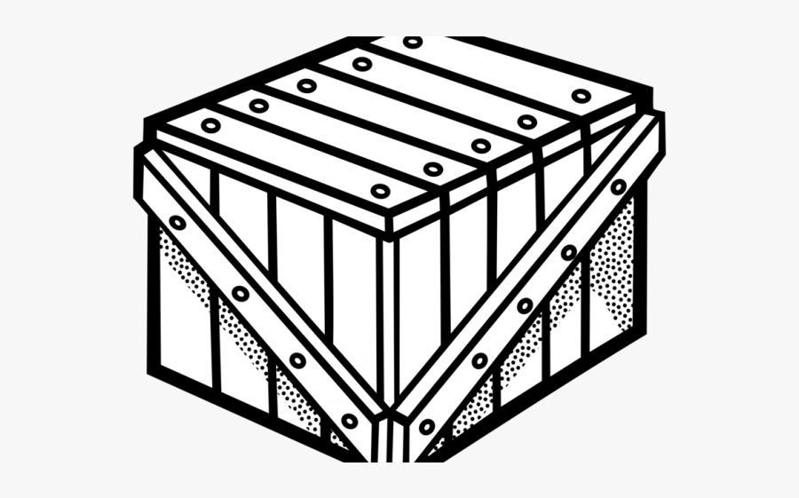 Crate Cliparts - Crate Black And White, Transparent Clipart