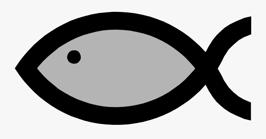 Jesus Fish Png Clip Art Black And White - Peixe Vetor Simbolo Png, Transparent Clipart