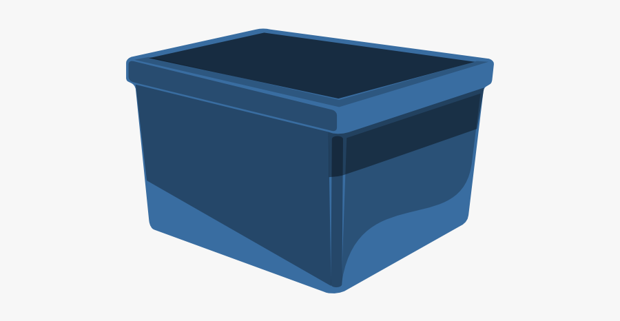 Blue Bin Svg Clip Arts - Box, Transparent Clipart