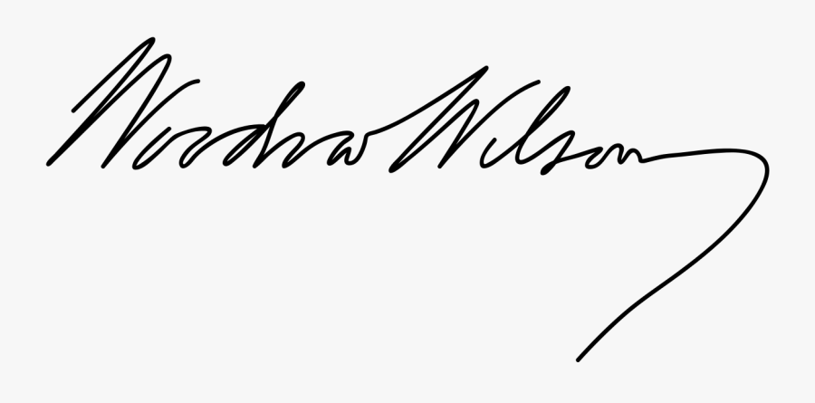 Woodrow Wilson Signature, Transparent Clipart