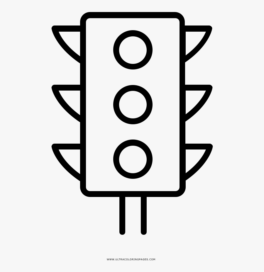 Traffic Light Line Art, Transparent Clipart