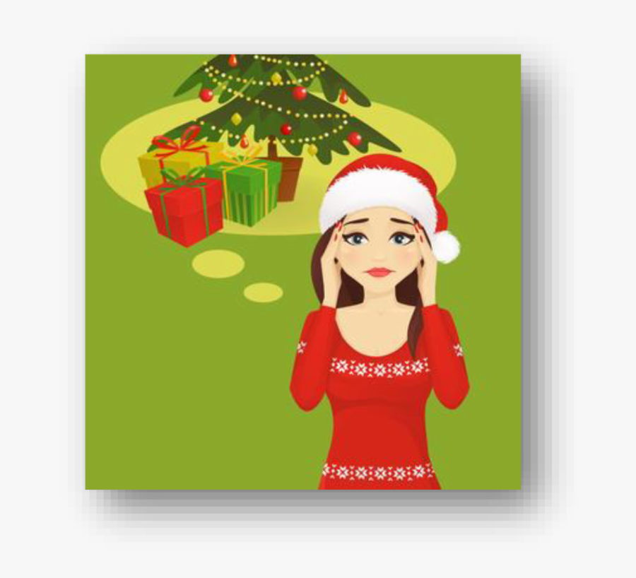 Stressed At Christmas Cartoon, Transparent Clipart