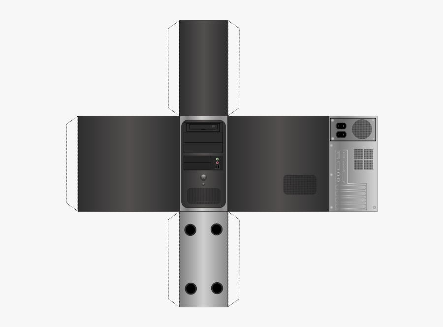 Cpu Papercraft - Papercraft Cpu, Transparent Clipart