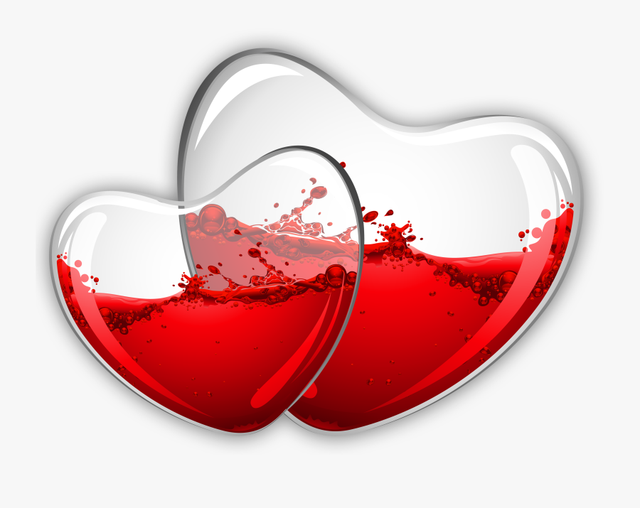 Red Wine Cliparts - Heart Beautiful Images Download, Transparent Clipart