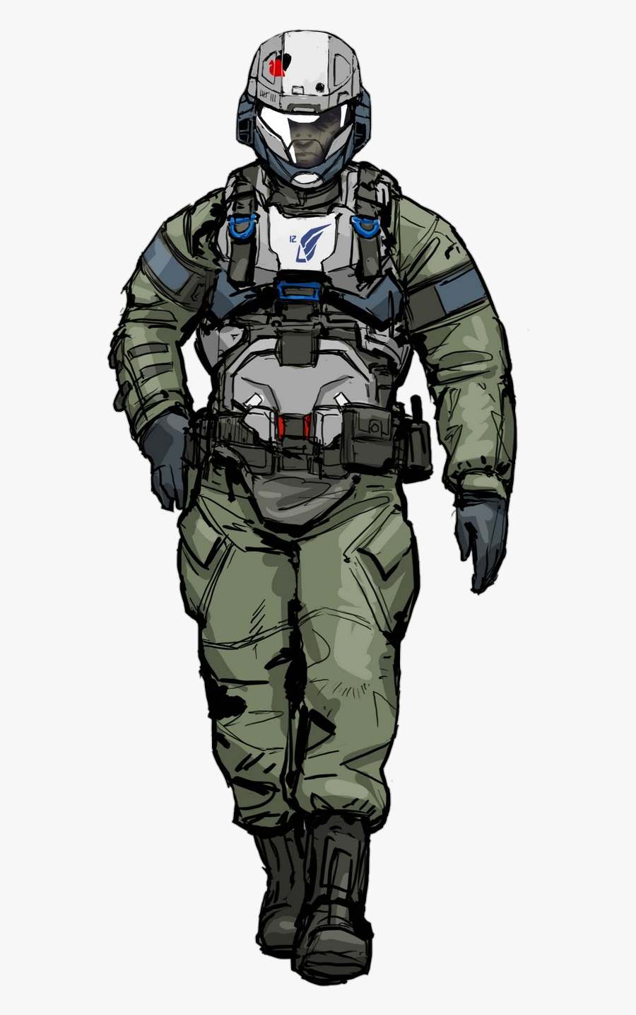 Army Png Image - Halo Odst Concept Art, Transparent Clipart