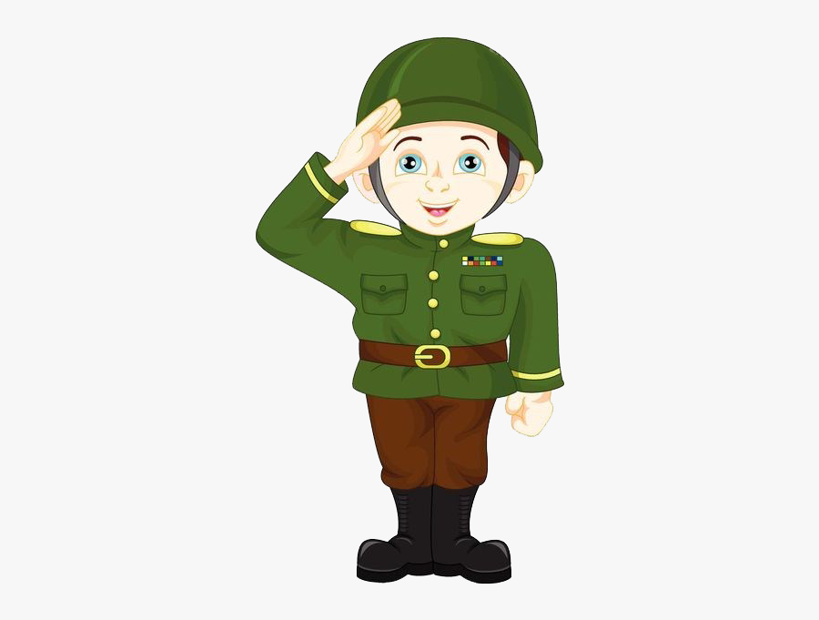 Military Clipart Soldier Salute - Soldier Clipart, Transparent Clipart