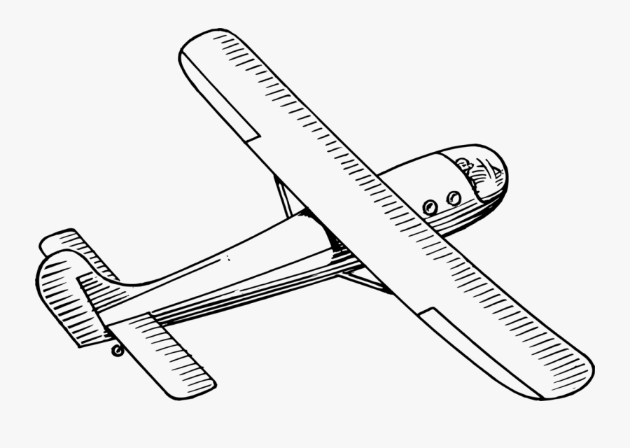 Line Art,angle,hardware Accessory - Drawing Of A Glider, Transparent Clipart