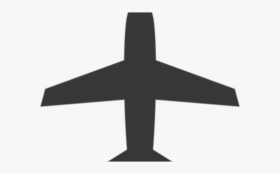 Grey Clipart Aeroplane - Avion Simbolo, Transparent Clipart