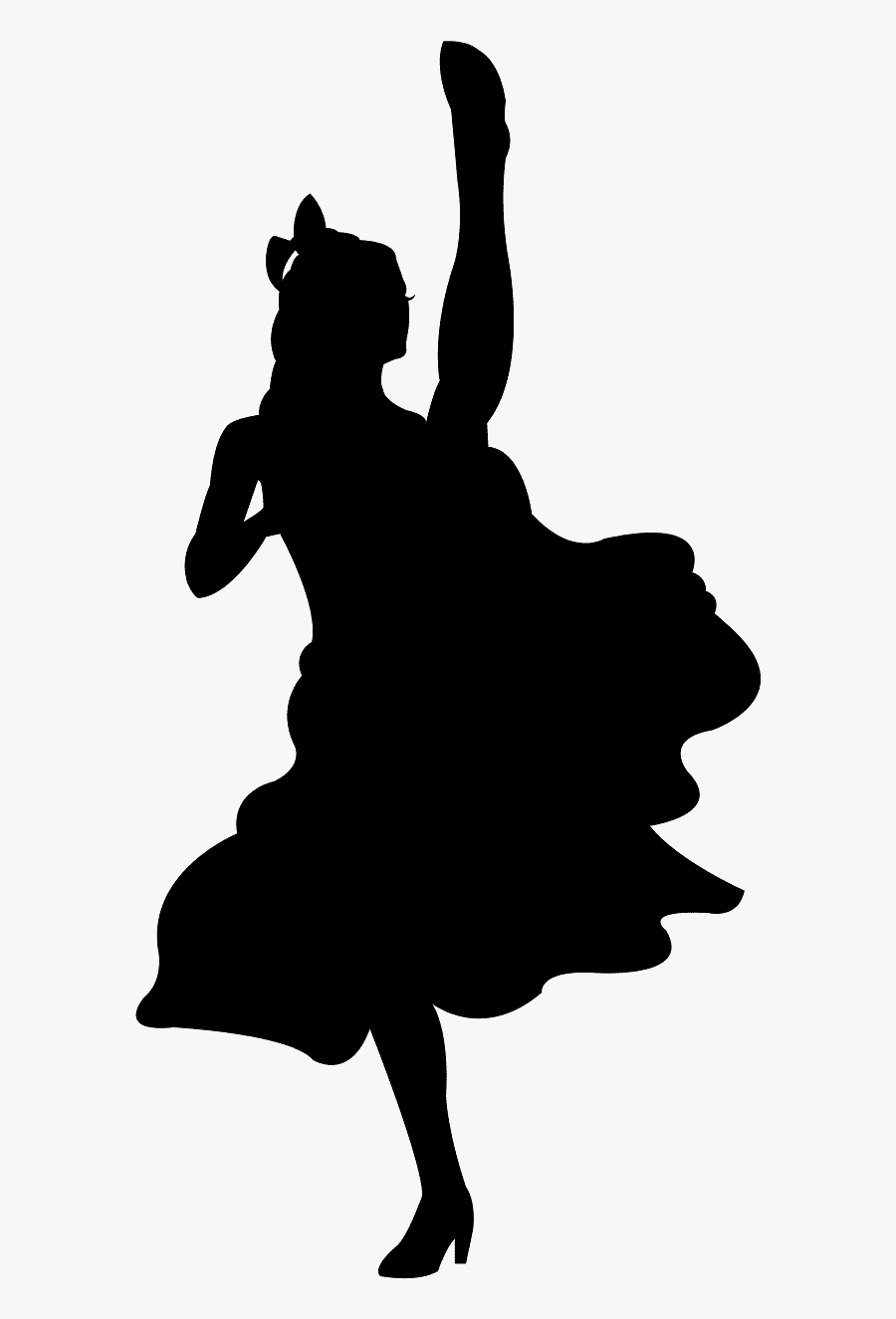 Can Can Silhouette, Transparent Clipart