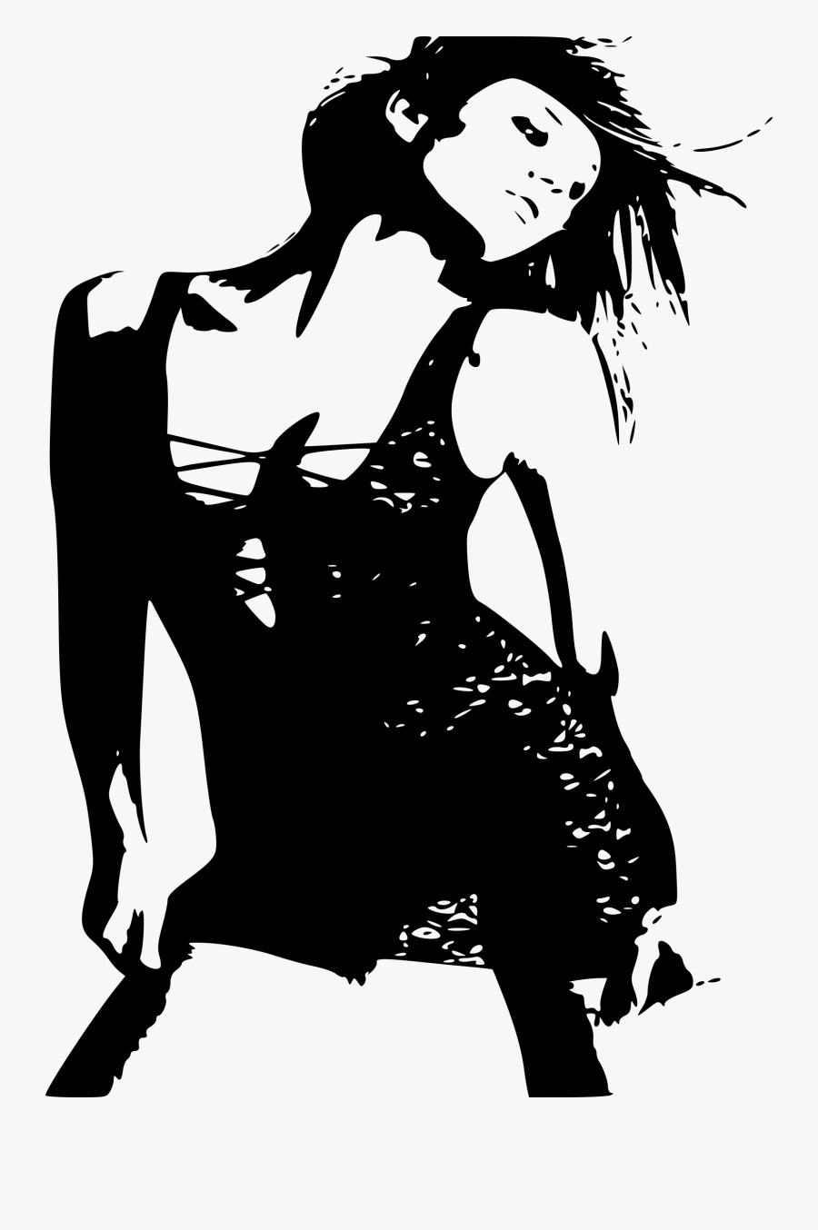 Clipart Sun Dancing - Dancing Party Girl Silhouette, Transparent Clipart