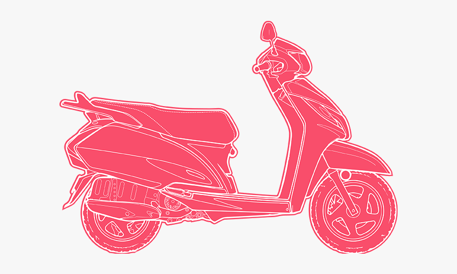 Vespa, Transparent Clipart