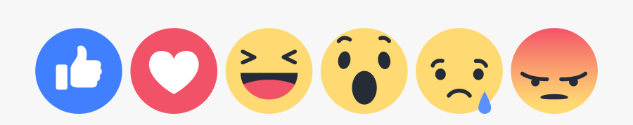 Clip Art Emoticons Facebook Png - Icon Reaction Facebook Png, Transparent Clipart