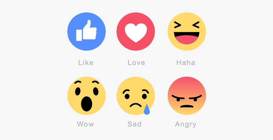 Clip Art New Vector Pack Free - Facebook Reaction Emojis, Transparent Clipart