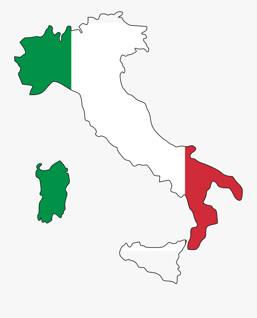 Transparent Practicar Deportes Clipart - Italy Flag Map Png, Transparent Clipart