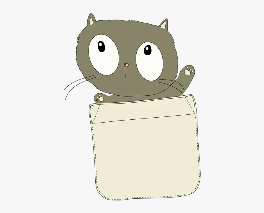 Cat Cartoon Cat Kitten - Burn The Calories By Rolling My Eye, Transparent Clipart