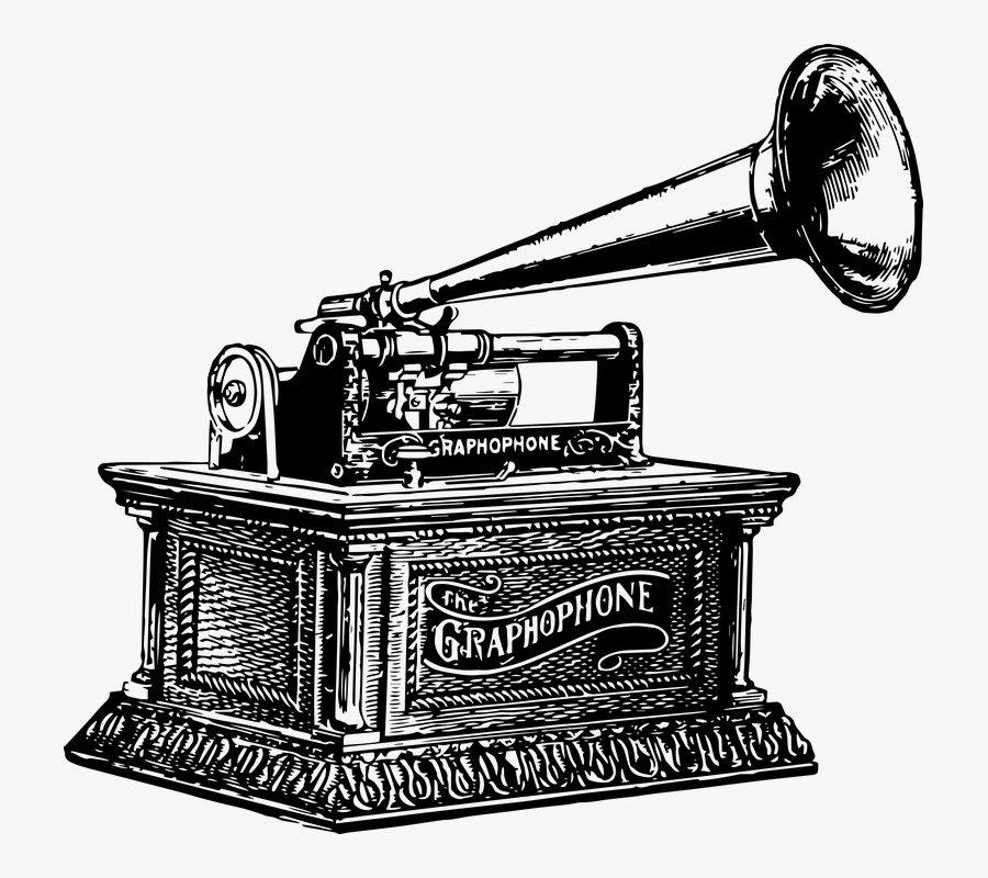 Música, Vendimia, Ilustración, Sonido, Para Escuchar - Music Vintage Illustration, Transparent Clipart