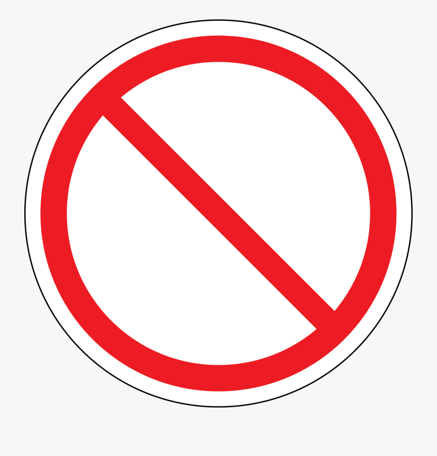 No Smoking Red Circle, Transparent Clipart