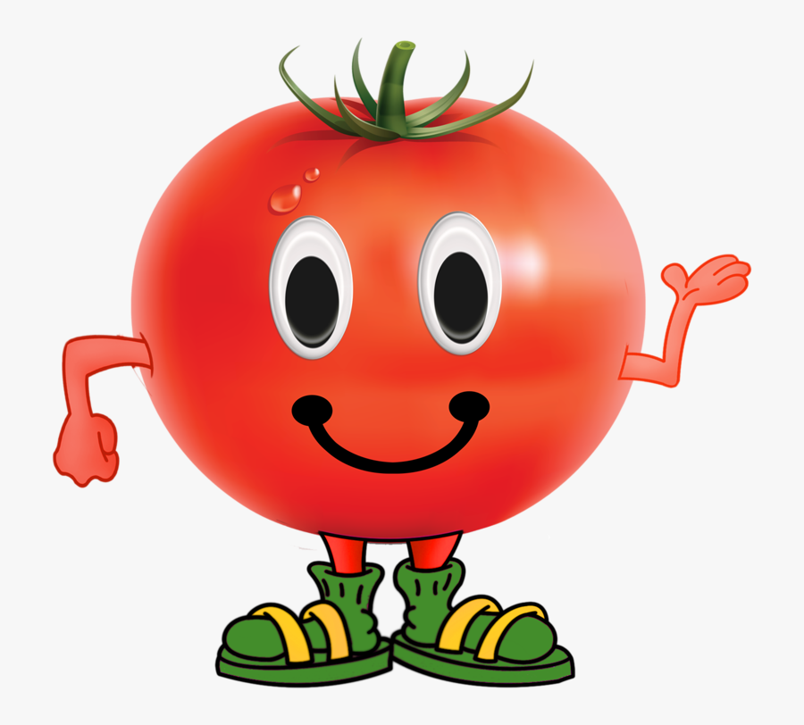 Clip Art Funny Fruits - Tomato, Transparent Clipart