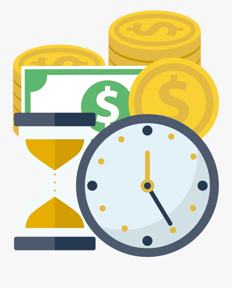 Time Value Of Money Flat Design Finance - Time Value Of Money Icon, Transparent Clipart