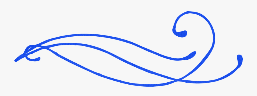 Swirl, Blue, Decoration, Border, Curly - Blue Transparent Line Border, Transparent Clipart