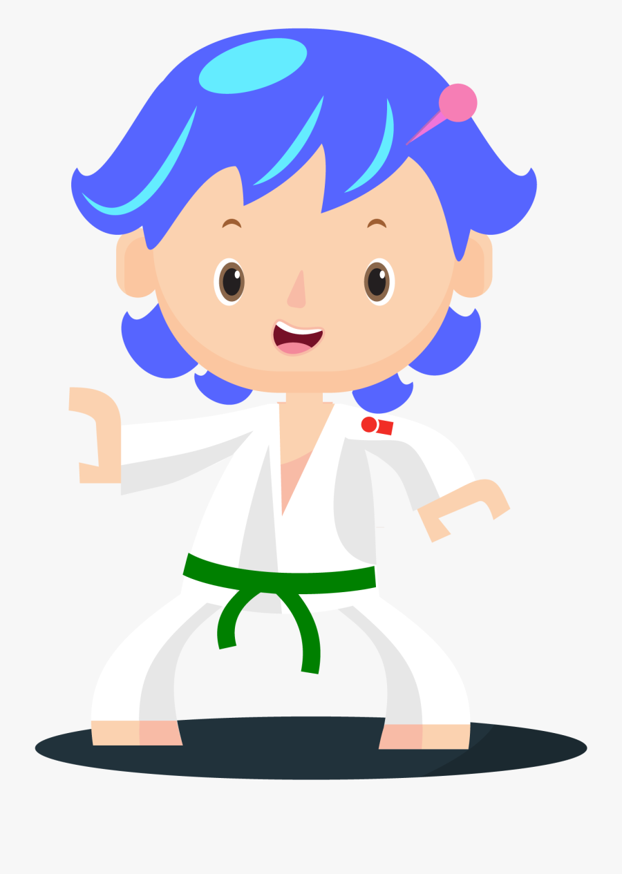 Judo Kids Blanco 4 - Cartoon, Transparent Clipart