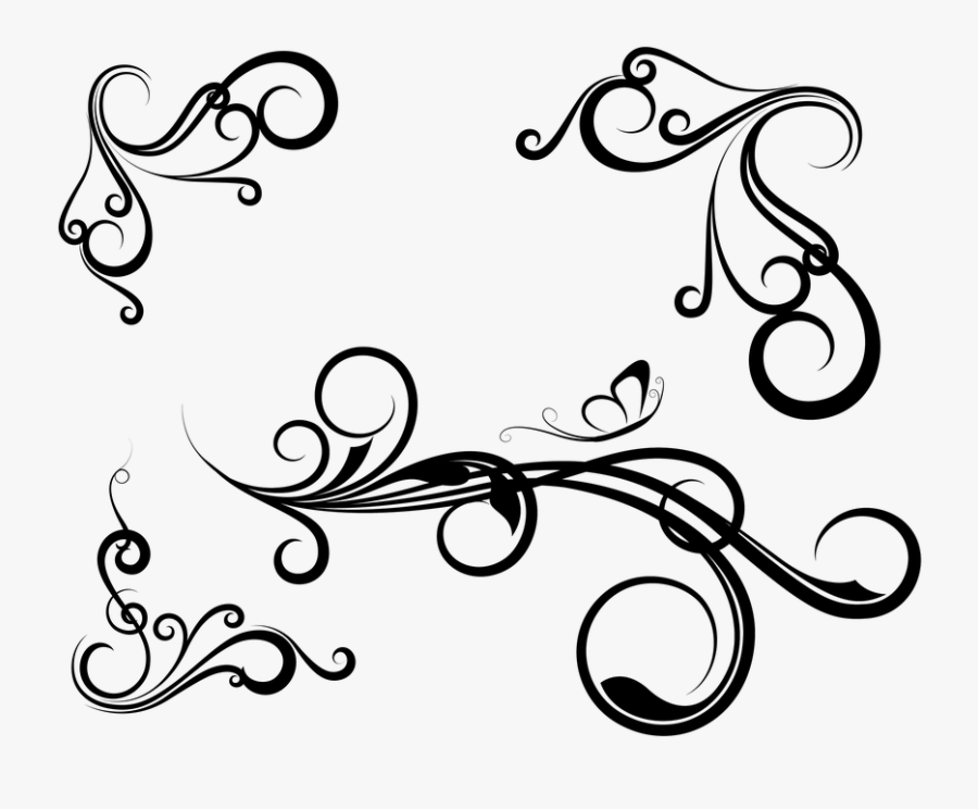 Art Deco Free Image On Pixabay Border - Swirl Designs, Transparent Clipart