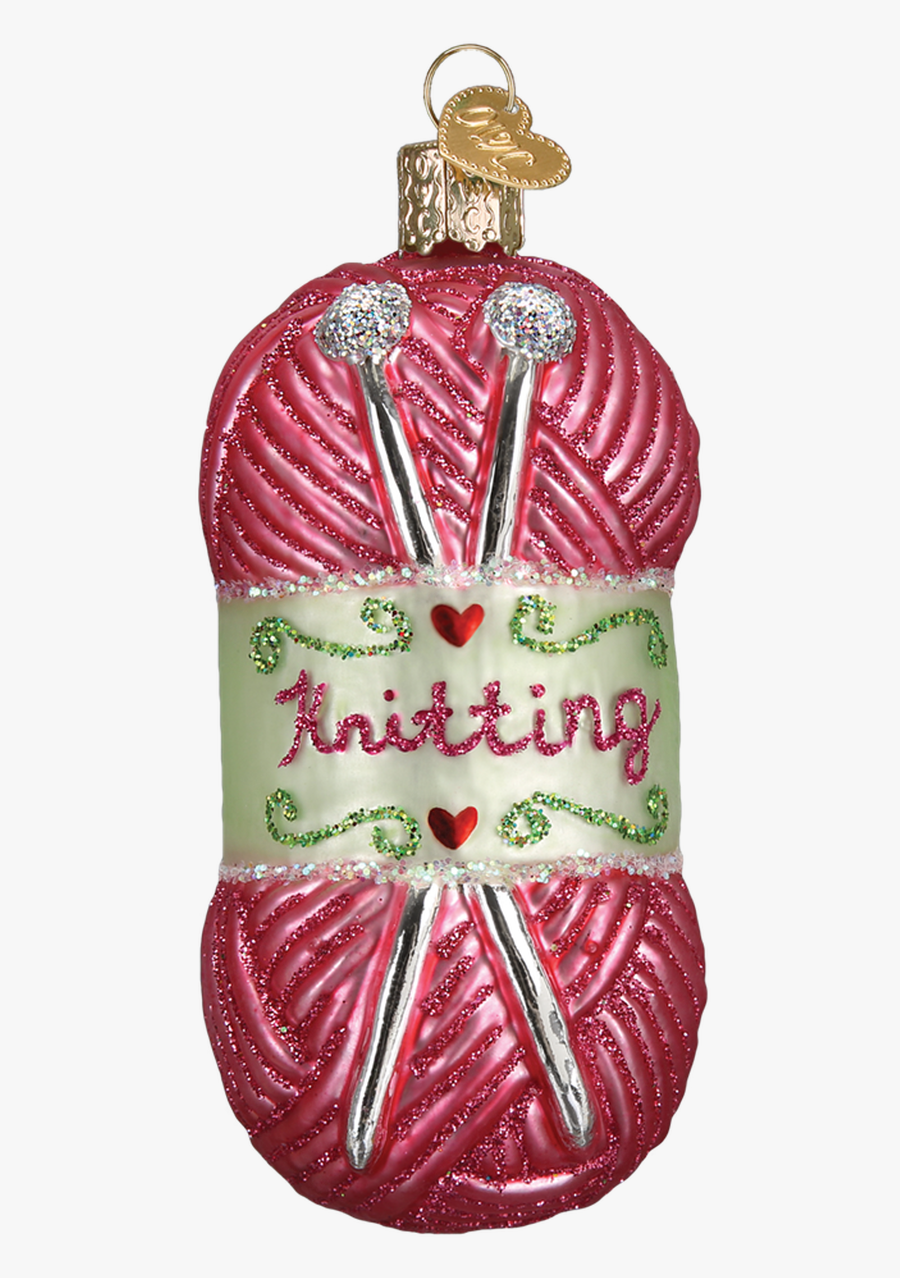Old World Christmas Knitting Yarn Glass Ornament - Christmas Ornament, Transparent Clipart