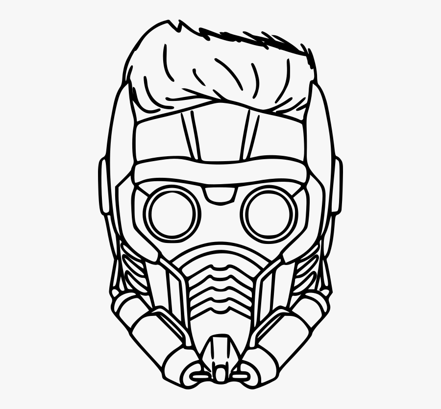 Guardian Of The Galaxy Mask Coloring Pages, Transparent Clipart