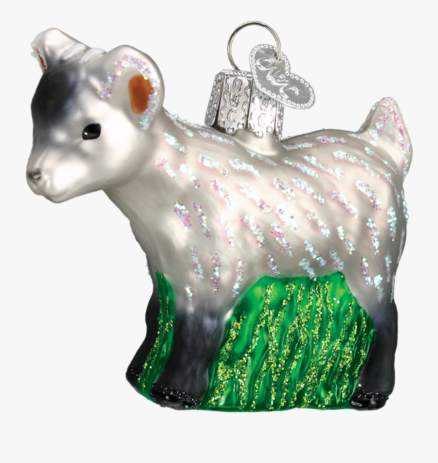Old World Christmas Pygmy Goat Glass Ornament - Christmas Day, Transparent Clipart