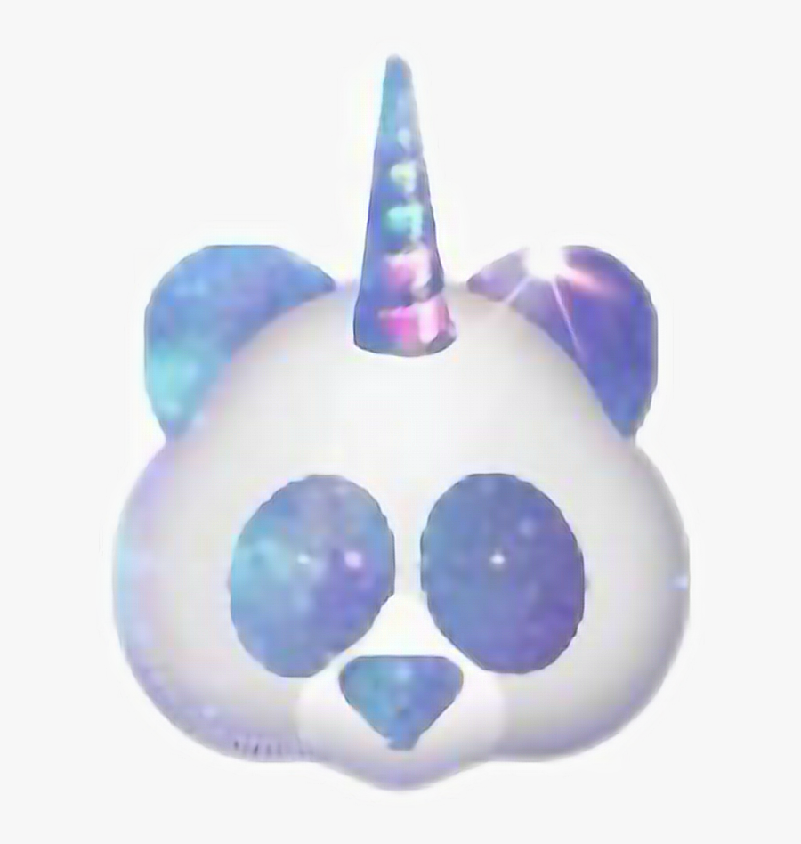 #panda #black #white #galaxy #emoji #unicorn #freetoedit - Emoji Panda Unicorn, Transparent Clipart