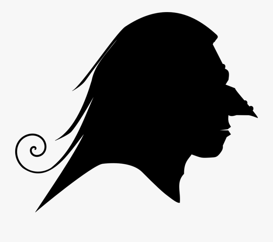 Witch Profile, Transparent Clipart